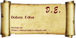 Dobos Edna névjegykártya
